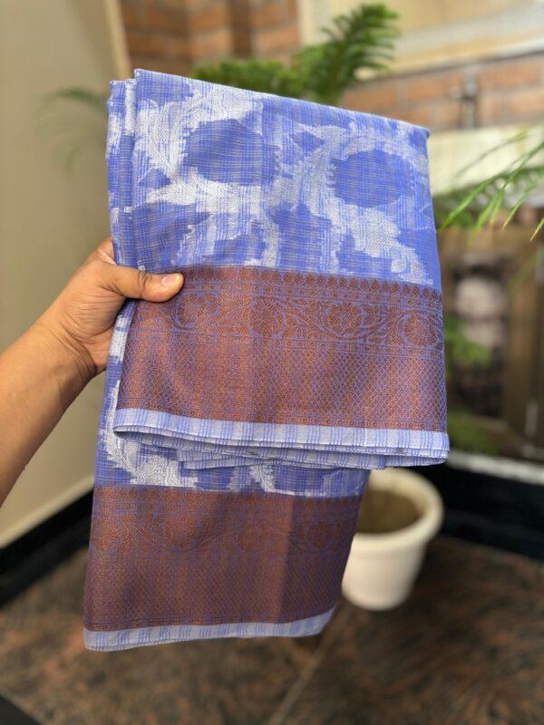 Banarasi non dyeable Kota check saree - Image 2
