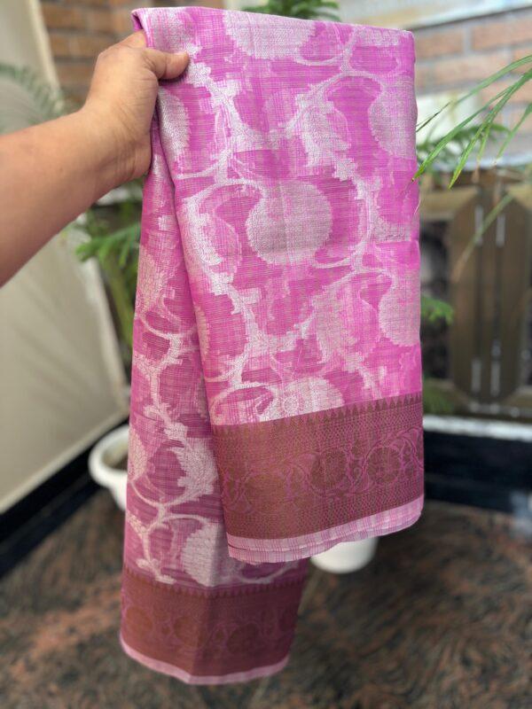 Banarasi non dyeable kota check saree