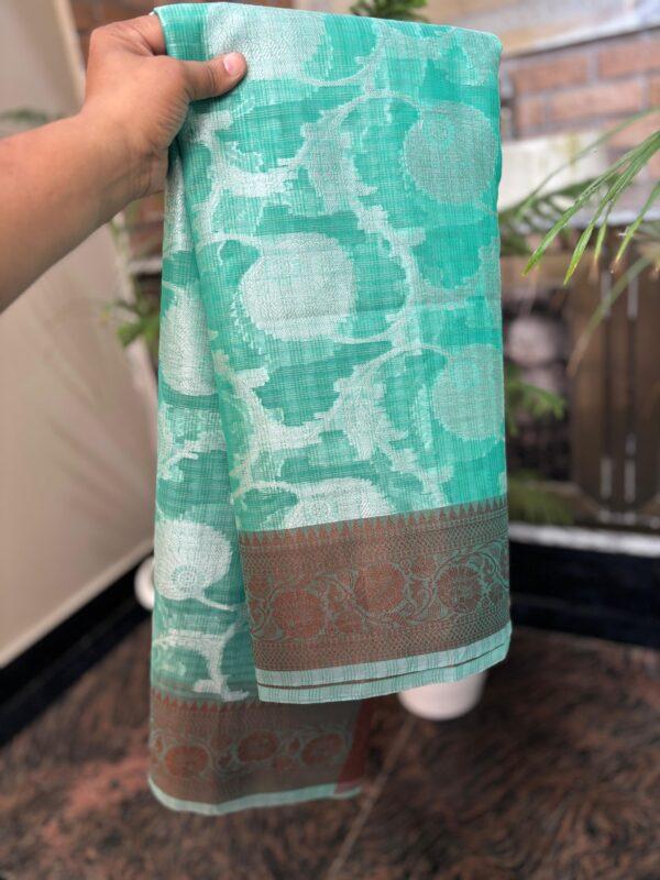 Banarasi non dyeable Kota check saree - Image 3
