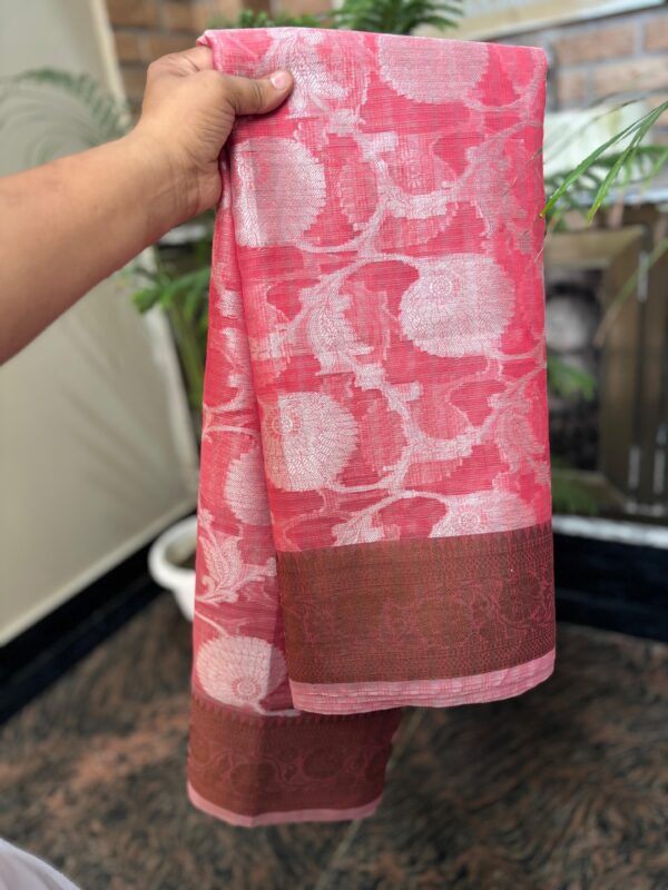 Banarasi non dyeable Kota check saree - Image 3