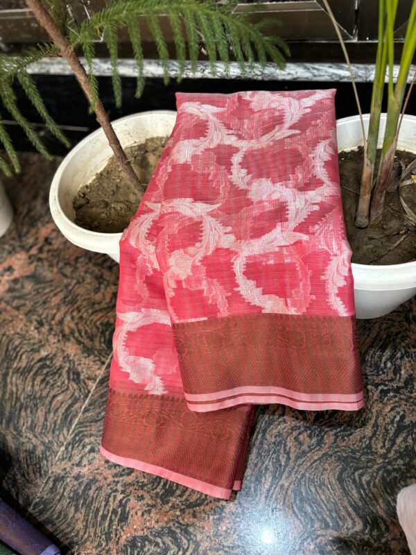 Banarasi non dyeable Kota check saree - Image 4