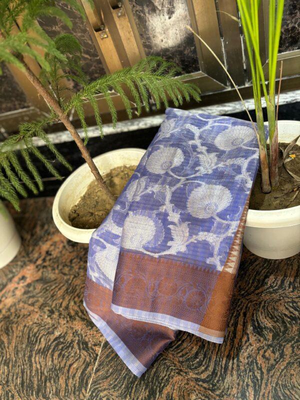 Banarasi non dyeable Kota check saree - Image 3
