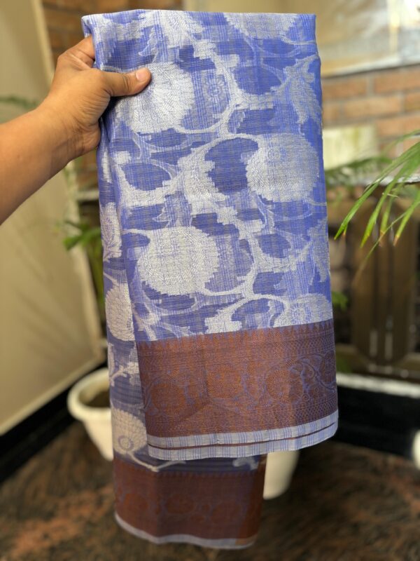 Banarasi non dyeable Kota check saree - Image 5