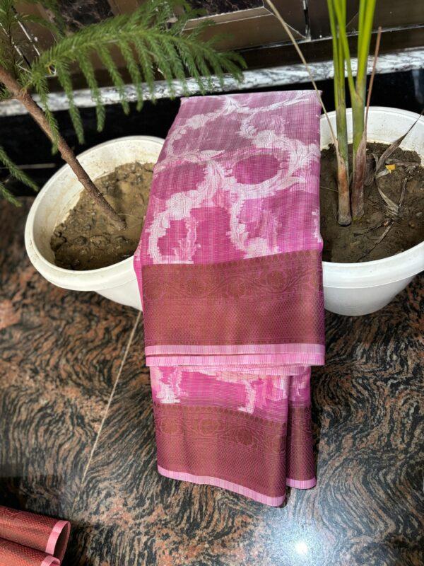 Banarasi non dyeable kota check saree - Image 4