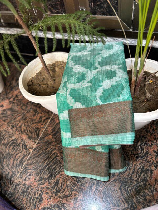 Banarasi non dyeable Kota check saree - Image 6