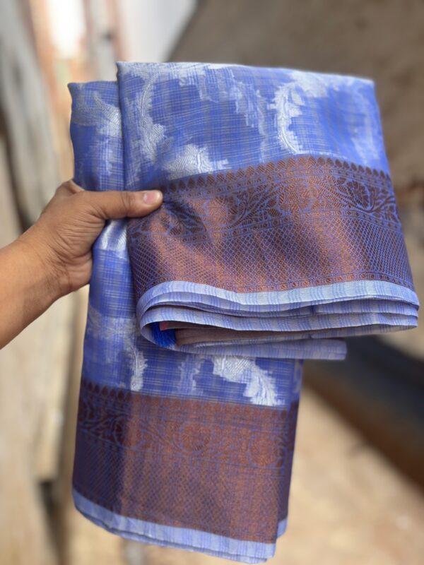 Banarasi non dyeable Kota check saree